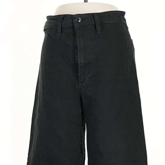 Madewell Emmett Black Wide Leg Crop Pants Size 27 Tall - Picture 3 of 9